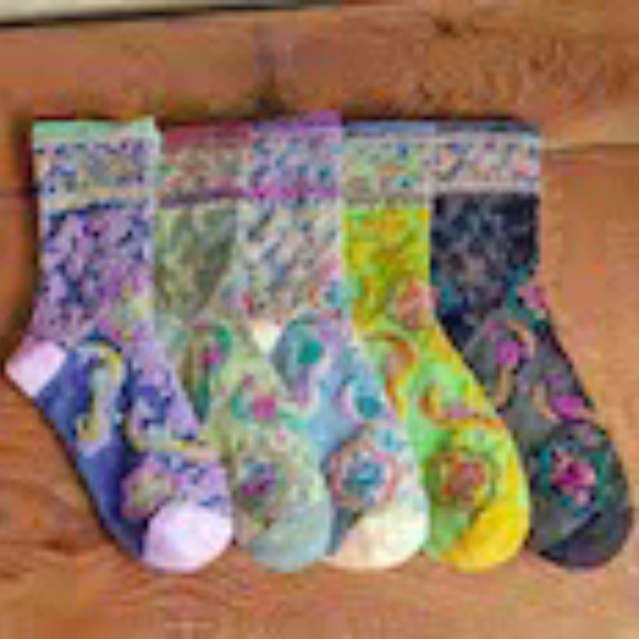 5 Pr Vintage Textured Cotton Socks Med - Picture 8 of 8